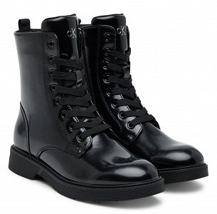 Calvin Klein Μποτάκι Flat V3X5-83185-1453 999 Μαύρο