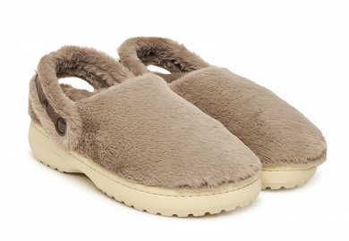 Crocs Γυναικείες Παντόφλες Σπιτιού Classic Unfurgettable Clog 211116-195 Μπεζ