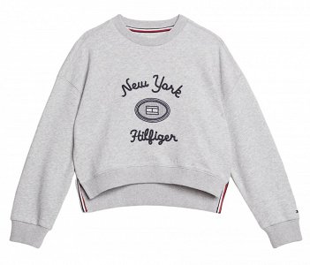 Tommy Hilfiger Kids Παιδικό Φούτερ Για Κορίτσια KG0KG08038 P1A Γκρι