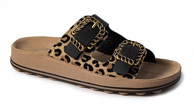 Fantasy Sandals Γυναικεία Πέδιλα Madonna S363 Leopard Velvet