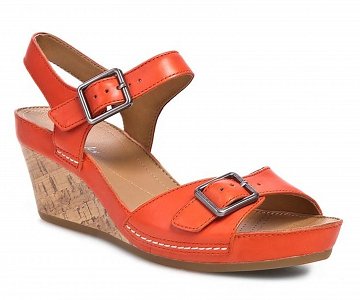 Γυναικείες Πλατφόρμες Clarks Rusty Art 20358066 Orange Leather