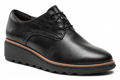 Clarks Γυναικείο Δερμάτινο Παπούτσι Sharon Rae 26175416 Black Leather