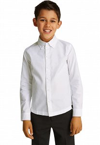 Calvin Klein Παιδικό Πουκάμισο Για Αγόρια IB0IB02392 YAF Λευκό