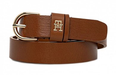 Tommy Hilfiger Γυναικεία Δερμάτινη Ζώνη Essential Effortless 2.5 AW0AW16836 GB8 Ταμπά