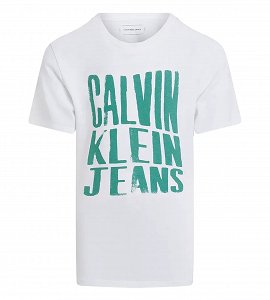 Calvin Klein Παιδικό T-Shirt Για Αγόρια IB0IB02459 YAF Λευκό