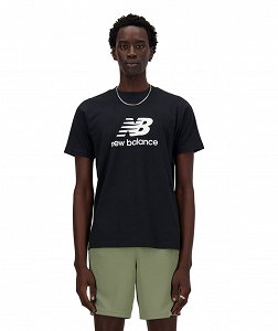 New Balance Ανδρικό Stacked Logo T-shirt MT41502 Μαύρο Regular Fit