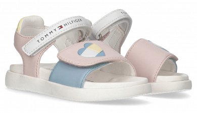 Tommy Hilfiger Kids Heart Print Velcro Sandal T1A2-33233-0326 Y913 Multicolor