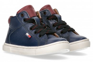 Tommy Hilfiger Kids Δερμάτινο Μποτάκι T1X9-33623-0092 X663 Μπλε