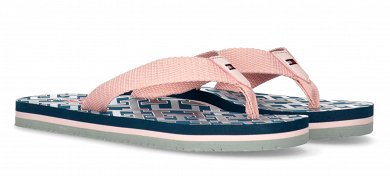 Tommy Hilfiger Logo Flip Flop T3A8-32786-0058 X893 Blue/Pink