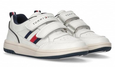 Tommy Hilfiger Kids Low Top Velcro Sneakers T3B9-33101-1355 530 Off White