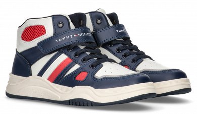 Tommy Hilfiger High Top Lace-Up/Velcro Sneaker T3B9-33108-1355 Y859 Μπλέ