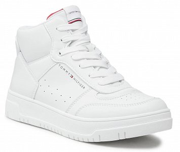 Tommy Hilfiger High Top Lace Sneaker T3X9-33122-1355 530 White