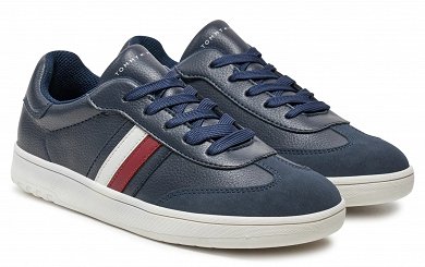 Tommy Hilfiger Stripes Low Cut Lace-Up Sneaker T3X9-33645-1269 800 Μπλε