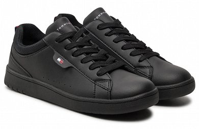 Tommy Hilfiger Low Cut Lace-Up Sneaker T3X9-33646-1452 999 Μαύρο