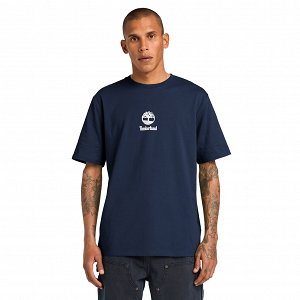 Timberland Ανδρικό T-Shirt Print Stack Logo TB0A6WWT4331 Μπλε