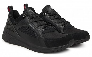 Tommy Hilfiger Ανδρικό Sneaker Comfort Run Outdoor FM0FM05639 BDS Μαύρο