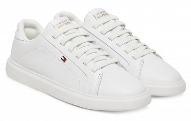 Tommy Hilfiger Γυναικείο Δερμάτινο Sneaker FW0FW08948 YBS Λευκό