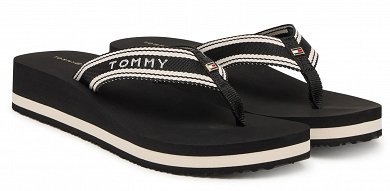 Tommy Hilfiger Γυναικείες Σαγιονάρες FW0FW09195 BDS Μαύρο
