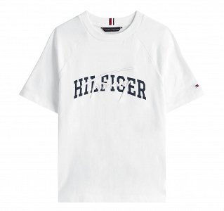 Tommy Hilfiger Παιδικό T-Shirt Για Αγόρια KB0KB09726 YBR Λευκό