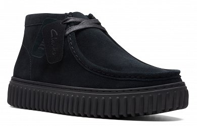 Clarks Ανδρικό Casual Μποτάκι Torhill Hi 26173664 Black Suede