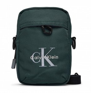 Calvin Klein Ανδρικό Τσαντάκι Bold Logo Nylon Slim Reporter LV04D3231G 60S Πράσινο