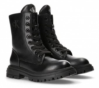 Calvin Klein Lace-Up Bootie V3X5-81096-1355 999 Μαύρο