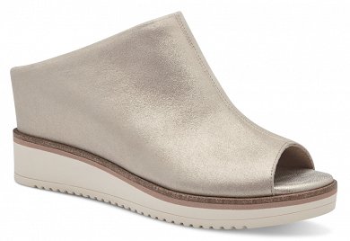 Tamaris Δερμάτινη Πλατφόρμα 1-27200-42 179 Champagne