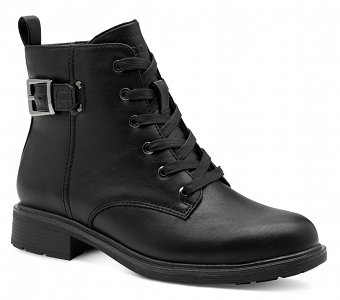 Jana 100% Comfort Γυναικείο Μποτάκι Flat 8-25278-45 001 Μαύρο