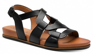 Jana 100% Comfort Γυναικείο Flat Πέδιλο 8-28161-44 001 Μαύρο