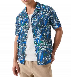 Tommy Hilfiger Ανδρικό Κοντομάνικο Πουκάμισο UM0UM03814 0G5 Μπλε