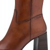 Tamaris Δερμάτινη Μπότα Με Τακούνι 1-25547-47 305 Cognac