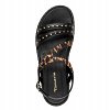 Tamaris Δερμάτινο Flat Πέδιλο 1-28227-46 Black Comb