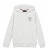 Tommy Hilfiger TH Logo Full Zip Hoodie KB0KB08710 P1N New Light Grey Heather