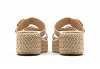 Mariella Fabiani Raffia Strass Flatform 2503-05 Μπεζ