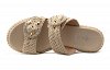 Mariella Fabiani Raffia Strass Flatform 2503-05 Μπεζ
