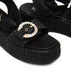 Mariella Fabiani Raffia Strass Flatform Sandal 2505-05