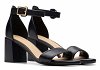 Clarks Δερμάτινο Πέδιλο Ezoria Mae 26181295 Μαύρο
