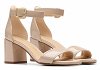 Clarks Δερμάτινο Πέδιλο Ezoria Mae 26181299 Sand Patent