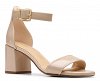 Clarks Δερμάτινο Πέδιλο Ezoria Mae 26181299 Sand Patent