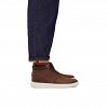 Clarks Ανδρικά Δερμάτινα Μποτάκια Brodin Mid 26185511 Καφέ