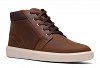 Clarks Ανδρικά Δερμάτινα Μποτάκια Brodin Mid 26185511 Καφέ