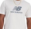 New Balance Ανδρικό Stacked Logo T-shirt MT41502 Λευκό Regular Fit
