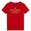 Tommy Hilfiger th Logo Tee Desert Sky Deep Crimson KB0KB08201 XNL Red