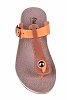 Fantasy Sandals Δερμάτινη Πλατφόρμα S-5007 Σομον/Σοκολατι
