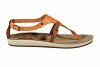 Fantasy Sandals Δερμάτινο Πέδιλο Flat S-1013 Σοκολατί/Σομόν