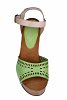 Γυναικεια Δερματινα Ανατομικα Πεδιλα Marila Shoes 748/5020-26 Πρασινο/Μπεζ