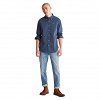 Timberland Ls Micro Aop Shirt A5TQ9 CR9 Dark Blue