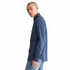 Timberland Ls Micro Aop Shirt A5TQ9 CR9 Dark Blue