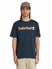 Timberland Linear Logo Short Sleeve A5UPQ 433 Regular Fit Μπλε