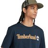 Timberland Linear Logo Short Sleeve A5UPQ 433 Regular Fit Μπλε